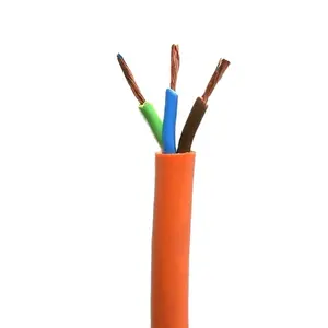 Cable de alimentación plano de PVC para chaqueta de aislamiento de H03V2V2H2-F, certificación CE VDE, 2x0,5 mm2, 2x0,75mm, 300V, 2 Cables eléctricos de 3 núcleos