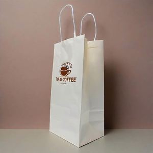 Bolsas de Papel Kraft de Fondo Plano para Empacar Granos de Café, Botellas de Jugo, Bolsas Pequeñas para Llevar para Cafeterías - Product Image 2