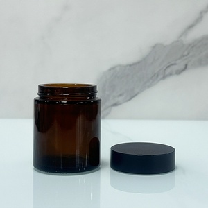 Wholesale 5gr 10gm 15gm 20g 25g 30ml 50ml 100 ml Packaging <b>Jar</b> Round Straight Sided Glass <b>Jar</b> Glass Cosmetic Cream <b>Jar</b> - Product Image 5