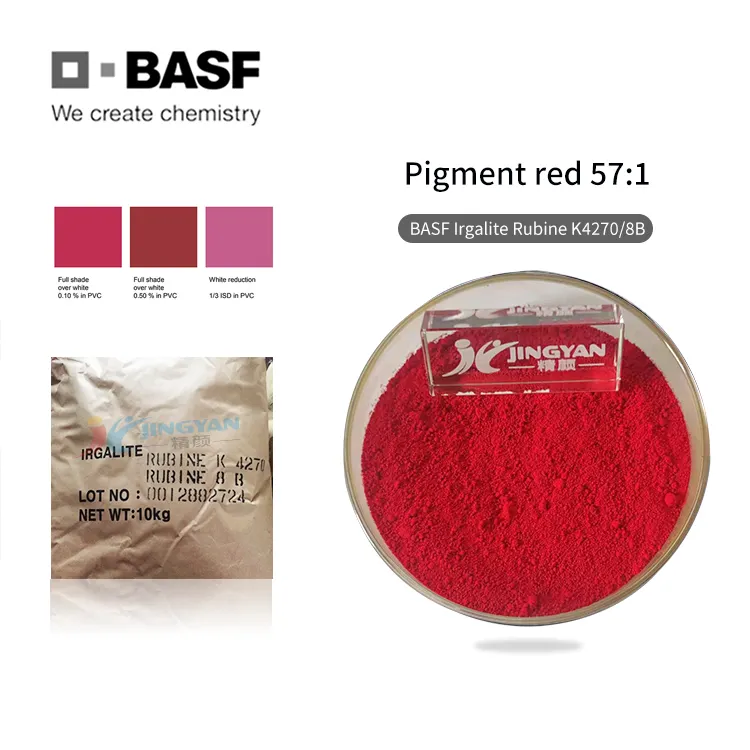 Pigment Red 57:1 for plastic ink organic pigment blue red BASF Irgalite Rubine K4270/8B Litholrubin BCA Bright color