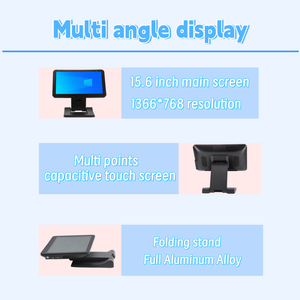 Thiết kế mới 15.6 inch POS Tiền mặt đăng ký máy Windows Android Máy thanh toán thiết bị đầu cuối gấp đứng hệ thống POS cho bán lẻ - Product Image 3