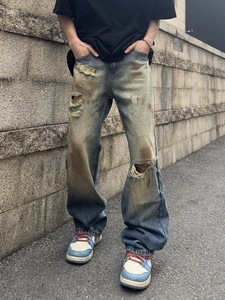 Jeans pour hommes à coutures discrètes, coupe ample, fournisseur néerlandais - Product Image 1