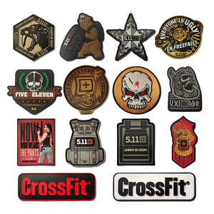 Professional Custom Clothing Hat logo 3D Soft Rubber PVC Silicone Embossed <strong>Patch</strong> Label Tactical Pvc <strong>Patch</strong> - Product Image 2