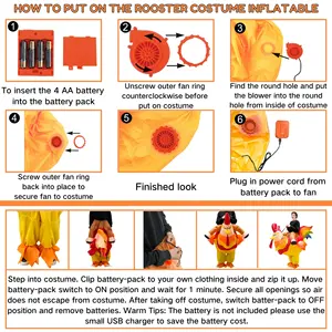 Costume gonflable de jour de Thanksgiving costume gonflable géant de fête de vacances de dinde