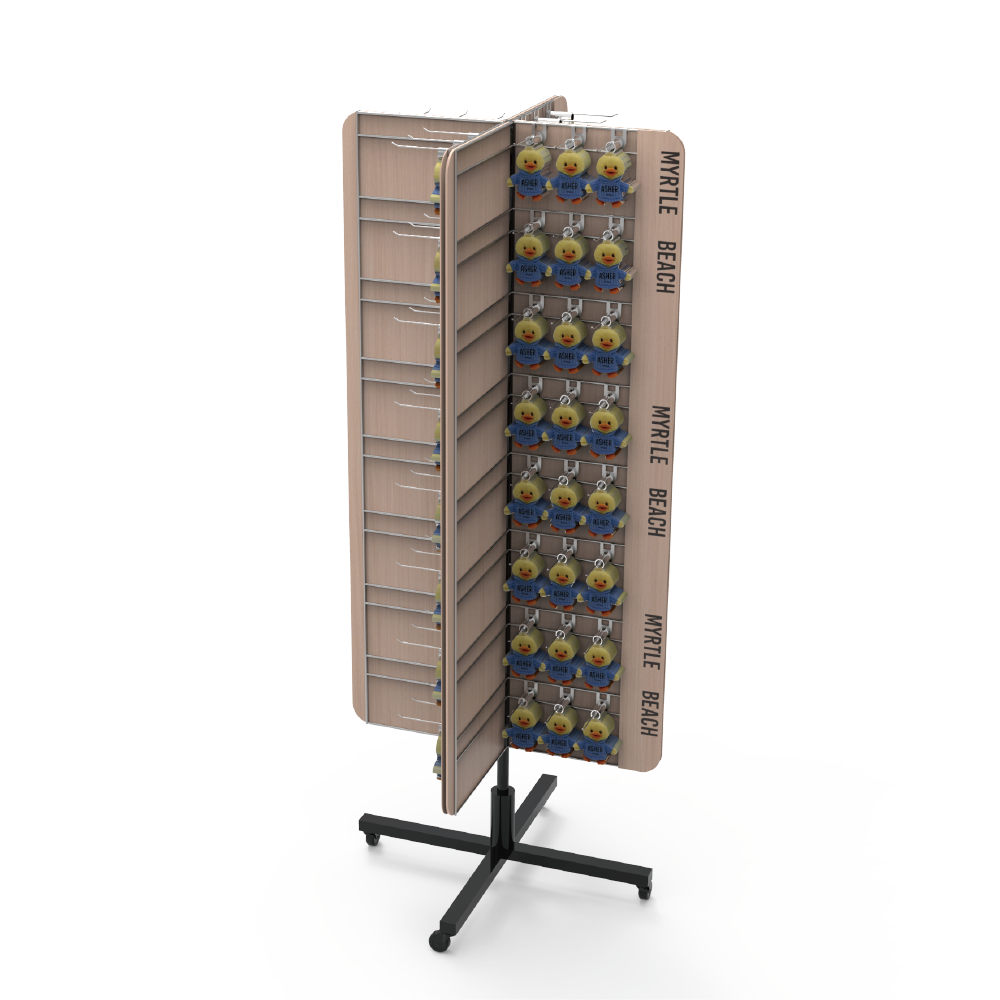 Custom Metal Rotating Hook Display Rack for Dolls Keychains Small Toys Retail & Shop Showcase