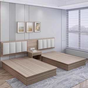 Chambre Standard Complète Design Moderne Hôtel Cinq Étoiles Chaîne Hôtelière Express Grand Lit Chambre à Coucher - Product Image 1