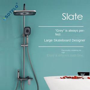 Juego de ducha fría y caliente, ducha montada en la pared en el baño, ducha de baño doméstica con presión - Product Image 2