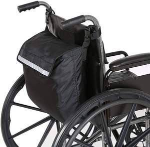 Sac latéral pour fauteuil roulant avec pochettes et bande réfléchissante, organisateur latéral d'accoudoir de fauteuil roulant pour fauteuils roulants, scooter - Product Image 2