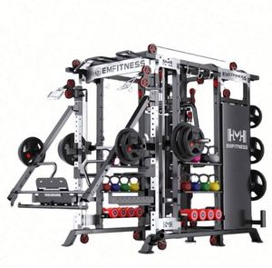 Máquina Smith Multifuncional Comercial de Acero para Gimnasio, Jaula de Potencia Todo en Uno, Duradera, Venta al por Mayor de Fábrica SK SK-EM938E-TitanG2 - Product Image 1