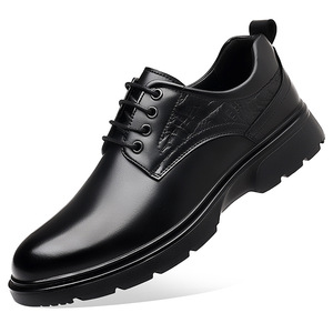 Zapatos de vestir de cuero suave para hombre, negros, con cordones, formales, para boda, negocios, oficina, juveniles, casuales, modernos, tipo Oxford - Product Image 5