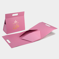 Caja de Regalo Magnética Plegable de Lujo con Logotipo Personalizado, Bolsa de Cartón Rígido Plegable con Asa para Vino o Velas