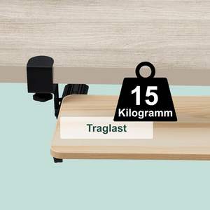 Soporte deslizante para teclado con almacenamiento para ratón y teclado, bandeja extensible para debajo del escritorio con abrazadera estable. - Product Image 6