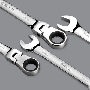 Kit de chave flexível de ponta aberta 8-19mm para uso duplo, conjunto de chave de catraca combinada - Product Image 5