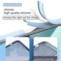 Coque en silicone liquide personnalisable avec logo pour iPhone Apple 18, coque arrière en microfibre pour iPhone 17 16 15 14 13