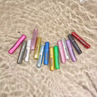 Échantillon gratuit flacon présentoir de parfum teinté sexy personnalisé de 10ml atomiseur rond rechargeable vaporisateur de parfum décant avec logo