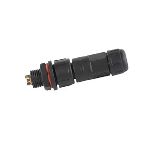 m12 3Pin IP68 Outdoor Electrical Plug Wire to Panel Front wall female Male electrical Connector