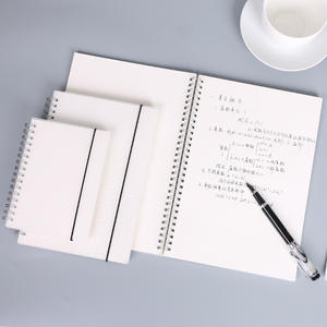 Cahiers d'étudiant personnalisables A4/A5/A6/B5 avec couverture transparente mate, cahiers à spirales épaissis, lignés, à points, vierges - Product Image 3