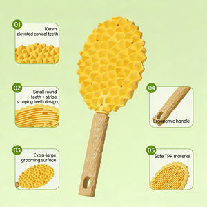 Cepillo Removedor de Pelo para Mascotas con Forma de Durián, Diseño Nuevo, Venta al por Mayor de Fábrica, Reutilizable, Peine de Masaje para Mascotas - Product Image 2