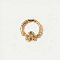 Anneau clicker articulé en titane G23 ASTM F136 16G pour septum, nez, oreille et daith