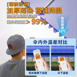 Parasol d'extérieur grand format Hotcore avec base à eau de 30 L et support en acier pour les vendeurs de rue et usage commercial - Product Image 5