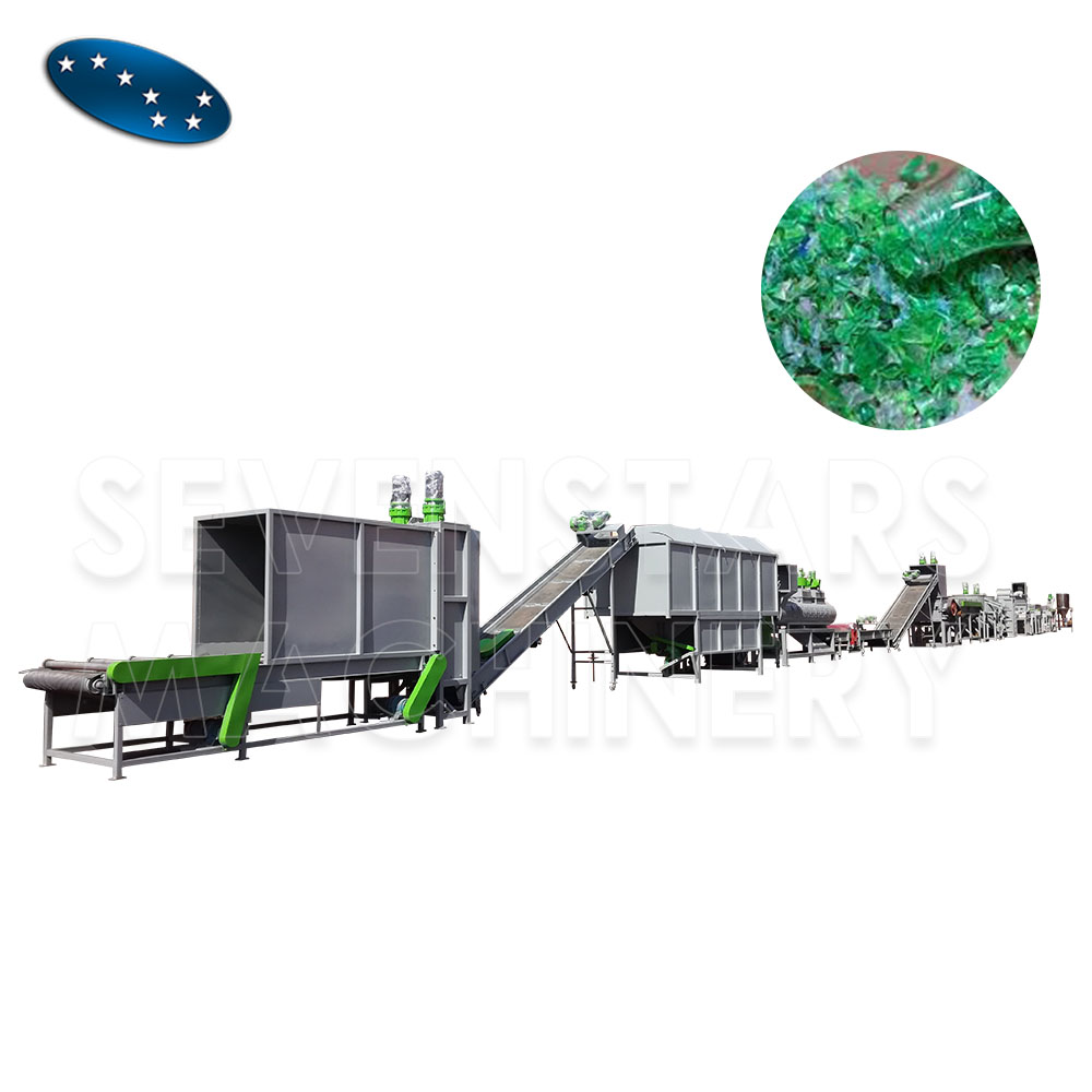 300-5000 кг/ч отходы пластиковых ПЭТ бутылок хлопьев горячей дробления мойка переработка линии