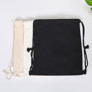 <b>Small</b> Black White Printed Canvas Drawstring Bags <b>Gift</b> Earing Ring Jewelry Packaging Bag - Product Image 4
