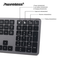 Keyboard nirkabel ukuran penuh kustom ergonomis Jepang Inggris Arab Spanyol Keyboard Bluetooth untuk Pc Mac Android