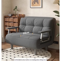 Nouveau modèle 2025 – Canapé-lit pliable moderne et minimaliste avec structure métallique, double usage, pour usage quotidien, design compact monobloc, parfait