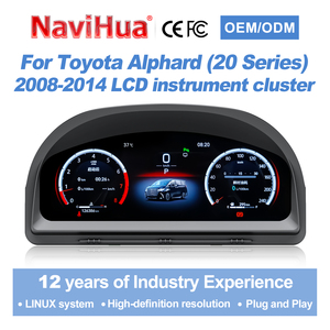 หน้าจอ LCD แสดงความเร็วอัตโนมัติ Navihua จอแสดงผลดิจิตอลพร้อม Carplay สำหรับรถยนต์ Toyota Alphard ซีรีส์ 20 ปี 2008-2014 - Product Image 1