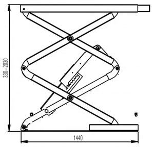 Araba tamir atölyesi için 3500mm kaldırma yüksekliği ile 2100 kg çift silindirli hidrolik Inground makaslı kaldırma - Product Image 2