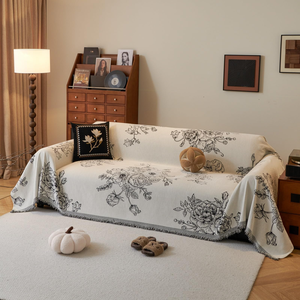 Funda Lavable Antideslizante para Sofá de 3 Plazas, de Algodón Estampado con Diseño de Waffle, Moderna, con Estampado de Plantas y Flores, para Sofá Seccional - Product Image 3