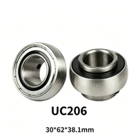Roulement à billes UC206 à alésage de 30 mm, auto-alignant, pour convoyeurs, machines agricoles et industrielles