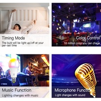 Ampoule LED intelligente WIFI E26 E27 Magic Home APP 9W 10W RGB+CCT à intensité variable Fonctionne avec Alexa Google Home Contrôle vocal