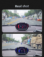 2025 Neues Modell Auto-Messgerät OBD2 HUD Head-up-Display P24 Auto-Zubehör mit 12 Sprachsystemen & Reaktionsschneller Funktion