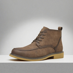Vente en gros et personnalisation : Chaussures pour hommes, automne-hiver, à lacets, bout rond/fermé, semelle épaisse, tige en PU, légères, mode, semelle en caoutchouc - Product Image 3