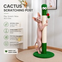 Rascador para Gatos de Dibujos Animados, Alto |   Poste de Escalada Antideslizante de Sisal Completo con Base de Felpa y Personaje de Peluche |   Venta al por Mayor que Ahorra Espacio