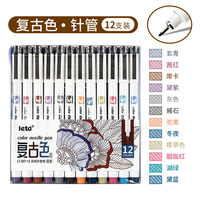 Stylo de dessin de plume d'aiguille de couleur LT-307-12 le stylo de marquage de ligne multicolore