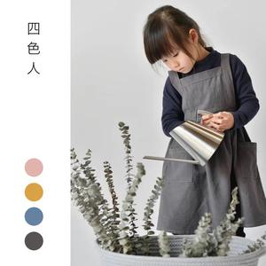MS14 Cross Border Wholesale Cotton Linen <b>Waterproof</b> Korean Style Printed Adjustable Extended <b>Apron</b> Kitchen Multi Colors Unisex - Product Image 2