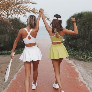 锌-性感女性新设计热卖两件套女孩网球裙配短裤 - Product Image 4