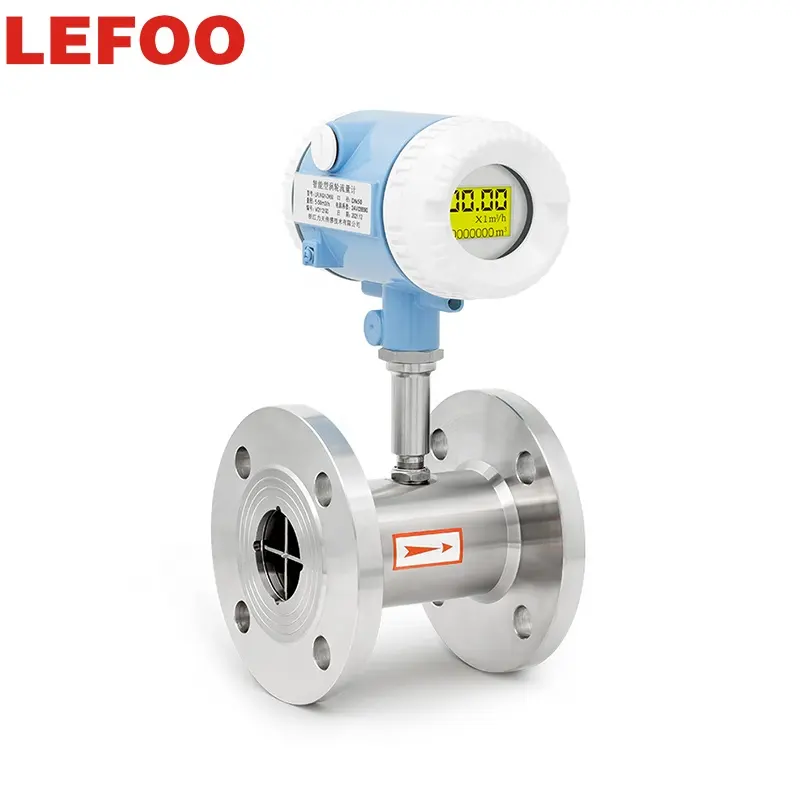 LEFOO Turbine Flowmeter Low Cost Industrial Usage High Accuracy Liquid Flow Rate Measuring Turbine Flow Meter