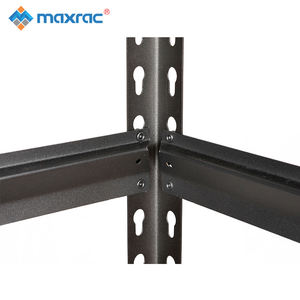 業務用5層スチール製ヘビーデューティー200kg耐荷重ボルトレスリベット棚、粉体塗装亜鉛メッキ仕上げ、耐腐食性 - Product Image 5