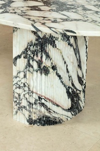 Tavolo da pranzo in marmo naturale di lusso scolpito in marmo naturale di alta qualità - Product Image 3