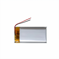 Baterai litium polimer 802040-2, baterai pengganti 2 kabel 650mAh 3.7V 802040, baterai isi ulang kapasitas tinggi