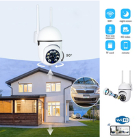 Cámara de Red Interior, Antena Doble, Cámara IP Inalámbrica Inteligente PTZ, Visión Nocturna Wifi 1080P, Cámara de Seguridad para el Hogar, Cámara de Vigilancia