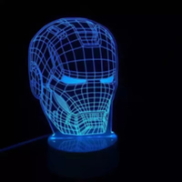 Tableau d'affichage portable 3D en acrylique effaçable 2025 avec veilleuse LED transparente – Cadeau pour enfants