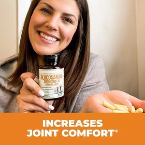 Capsules de Glucosamine Chondroïtine MSM Curcuma <span class=keywords><strong>Boswellia</strong></span> pour le soutien articulaire, soulagement de la douleur et flexibilité, pour adultes, sans OGM, sans gluten - Product Image 3