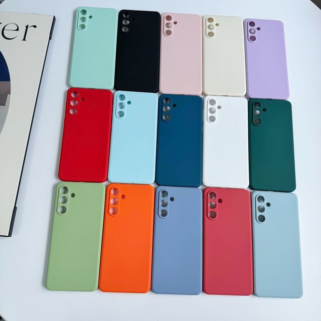 For Samsung S24 Ultra Liquid Silicone Phone Case Solid Color Back Cover Soft Silicone Protective Case for Samsung A55 A35 A25