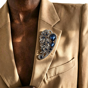 Broche de Cristal com Asas de Anjo Barroco, Banhado a Ouro, com Strass Multicoloridos, para Mulheres, Presente para Casamento, Festa, Vestido de Noite - Product Image 1
