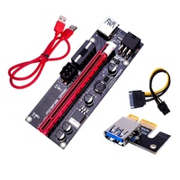 PCI-E Graphics Card Extension Cable Copper 009S Adapter PCIE 1X to 16X Riser Converter with TPE Jacket for Data Transmission