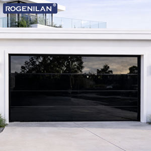 ROGENILAN Porte de <span class=keywords><strong>garage</strong></span> en aluminium et verre sans cadre de style américain, étanche, avec miroir, pour maisons - Product Image 3